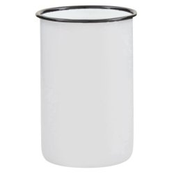 Ib Laursen, Tandkrus i emalje, hvid m. sort kant