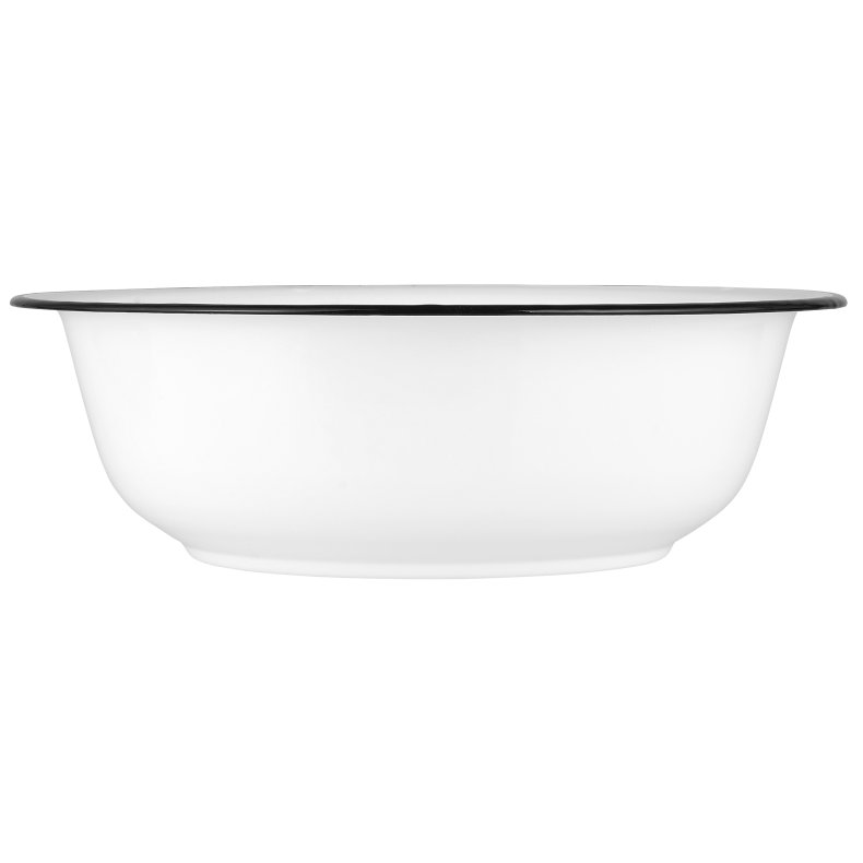 Ib Laursen, Servantefad i emalje �34 cm, hvid