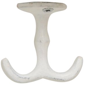 Ib Laursen Knage dobbelt skrues op under hylde, hvid