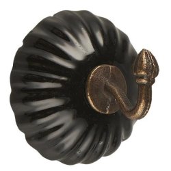 Ib Laursen Knage enkelt m/keramik sort