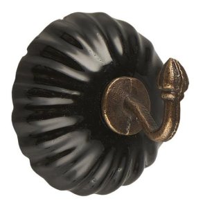 Ib Laursen Knage enkelt m/keramik sort