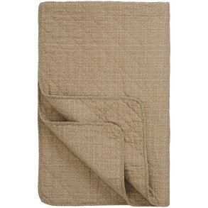 Ib Laursen Quilt beige m/sm� brune blomster 130x180cm