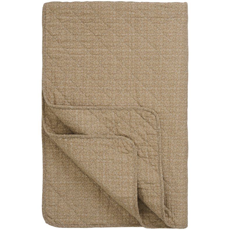  Ib Laursen Quilt beige m/sm� brune blomster 130x180cm