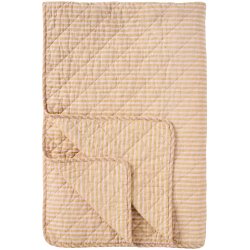 Ib Laursen Quilt m/mustard og lyser�de smalle striber 130x180cm