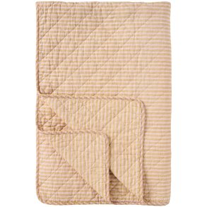 Ib Laursen Quilt m/mustard og lyser�de smalle striber 130x180cm