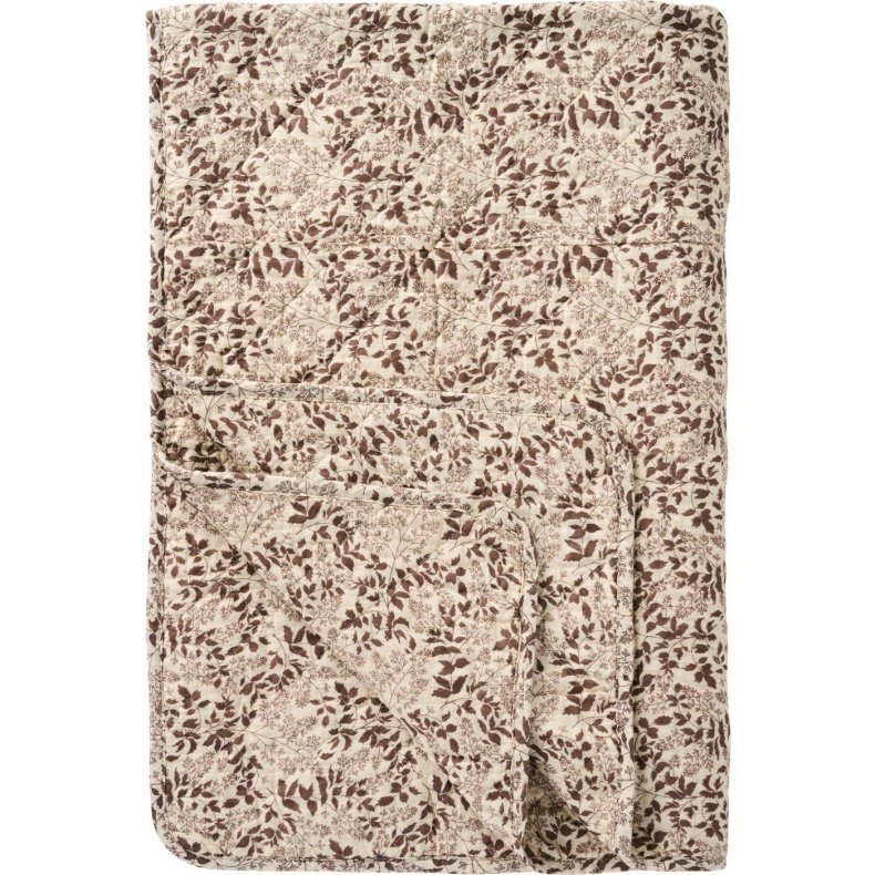 Ib Laursen Quilt naturfarvet m/milky brown lvmnster 130x180 cm