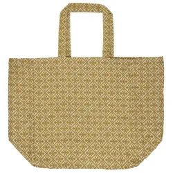 Ib Laursen Taske Quiltet Oliven med blokmnster