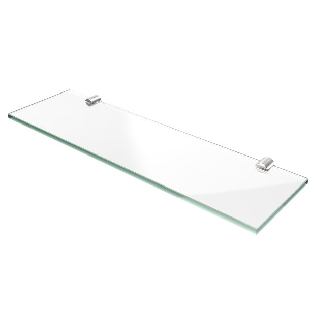 Beslag til glashylde i blank krom, st m. 2 stk, Aquatrend