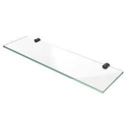 Beslag til glashylde i mat sort, st m. 2 stk, Aquatrend