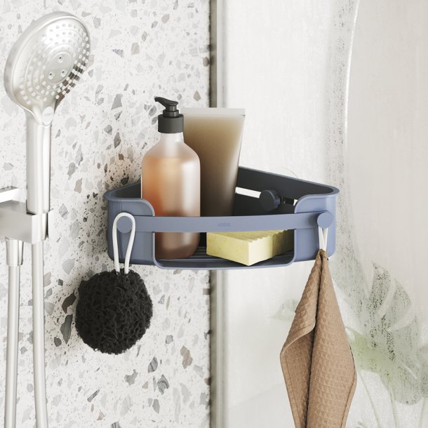 Umbra Flex shampoohylde til hj�rne, selvkl�bende, - slate blue