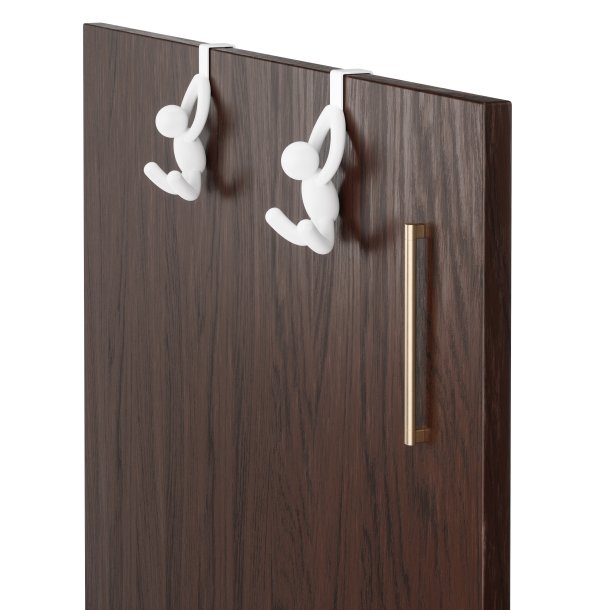 Umbra BUDDY knager til skabslge, st m. 2 stk. - hvid