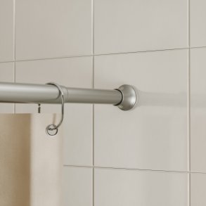 Umbra Chroma Badeforh�ngsstang teleskop, 107-183 cm, B�rstet st�l