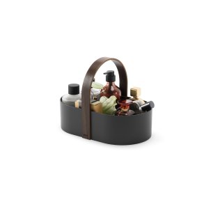 Badev�relsesorganisering med Umbra Bellwood Caddy opbevaring med h�ndtag til makeup og plejeprodukter