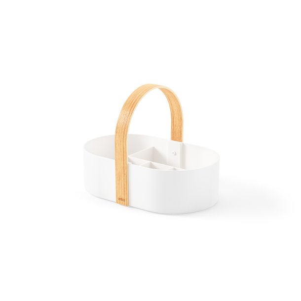 Umbra Bellwood Caddy opbevaring med h�ndtag - hvid/natur