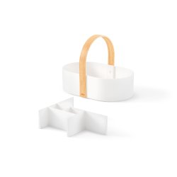 Umbra Bellwood Caddy opbevaring med h�ndtag - hvid/natur