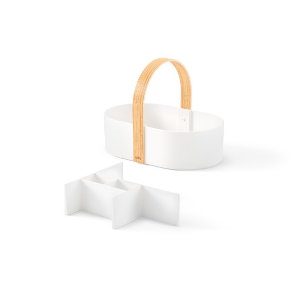 Umbra Bellwood Caddy opbevaring med h�ndtag - hvid/natur