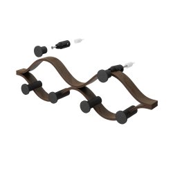 Umbra Montage knagerkke sort/valnd