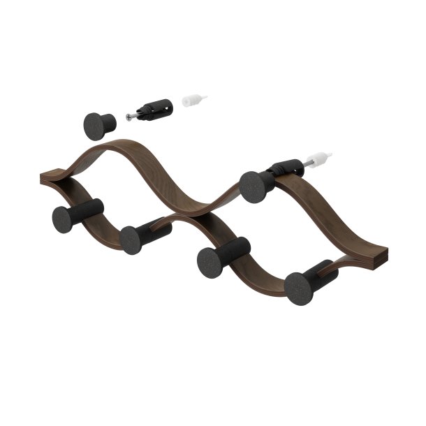 Umbra Montage knagerkke sort/valnd