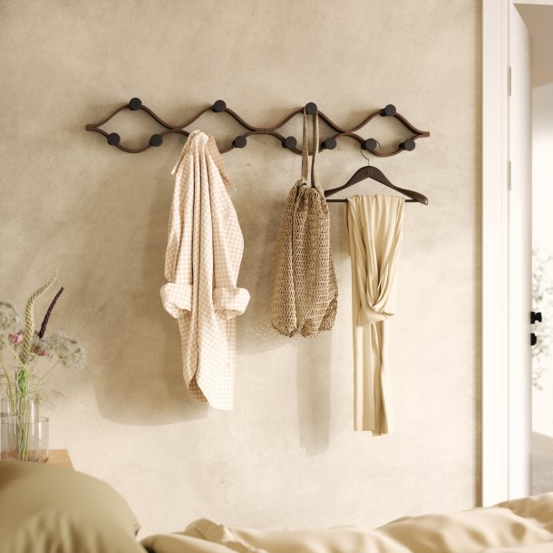 Umbra Montage knagerkke sort/valnd