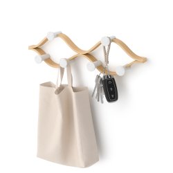 Umbra Montage knagerkke hvid/natur