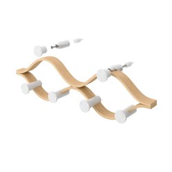 Umbra Montage knagerkke hvid/natur