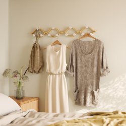 Umbra Montage knagerkke hvid/natur