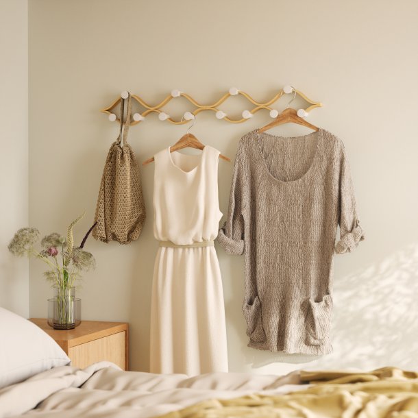 Umbra Montage knagerkke hvid/natur