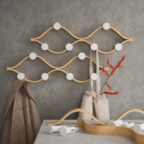 Umbra Montage knagerkke hvid/natur