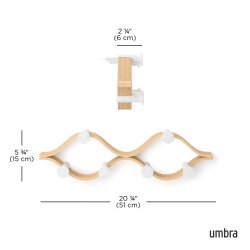 Umbra Montage knagerkke hvid/natur