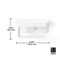 Umbra Selvklbende toiletrulleholder Flex, hvid