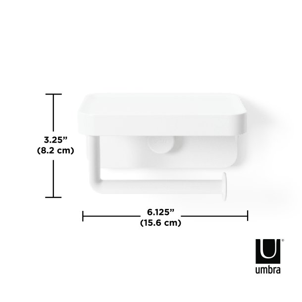 Umbra Selvklbende toiletrulleholder Flex, hvid
