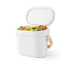 Umbra Bellwood kompost beholder, hvid/natur