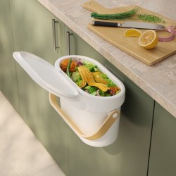 Umbra Bellwood kompost beholder, hvid/natur