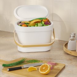 Umbra Bellwood kompost beholder, hvid/natur