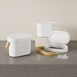 Umbra Bellwood kompost beholder, hvid/natur