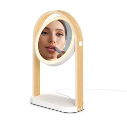 Umbra Bellwood makeup spejl 1x/10xforst�rrelse - hvid/natur 