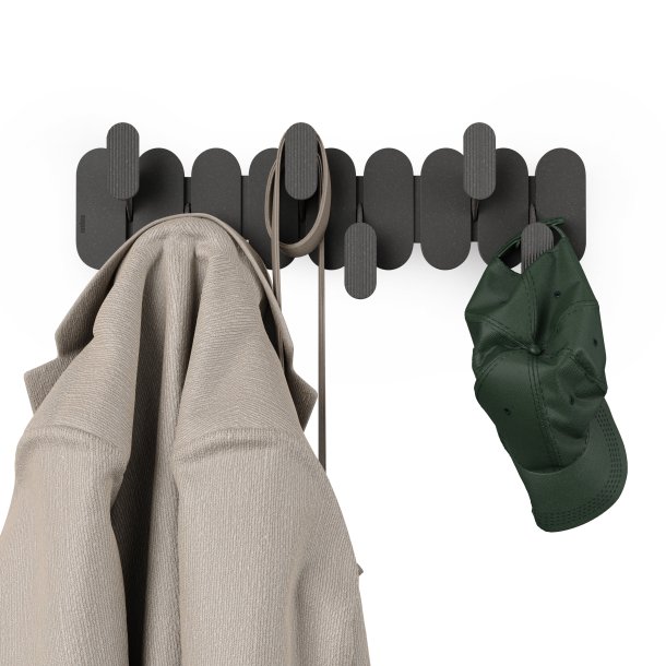  Umbra TEMPO knagerkke med 6 knager, sort