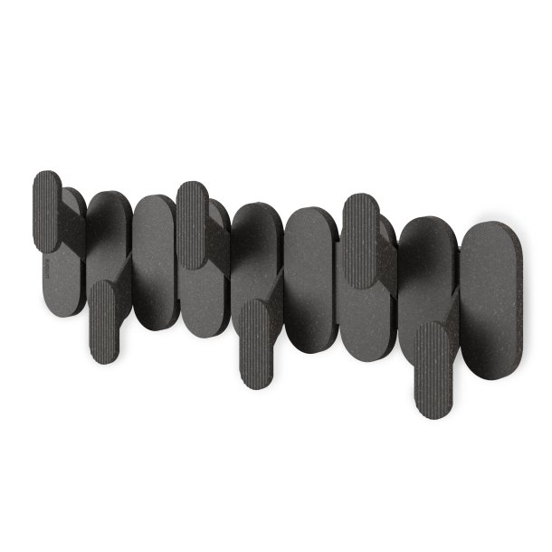  Umbra TEMPO knagerkke med 6 knager, sort