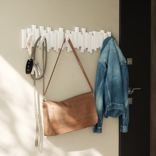 Umbra Umbra Sticks 8 knagerkke - Hvid