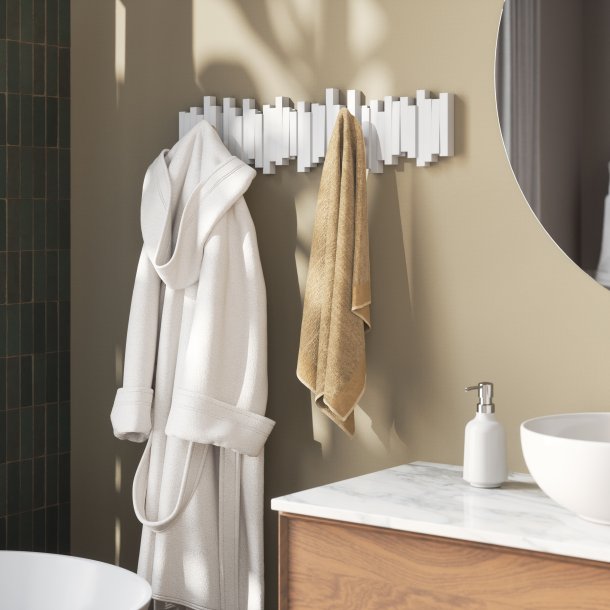 Umbra Umbra Sticks 8 knagerkke - Hvid