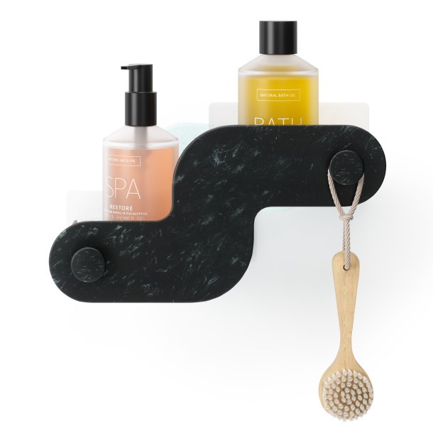 Umbra Nami selvkl�bende shampoohylder, s�t m. 2 stk, sort