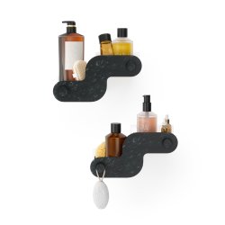 Umbra Nami selvkl�bende shampoohylder, s�t m. 2 stk, sort