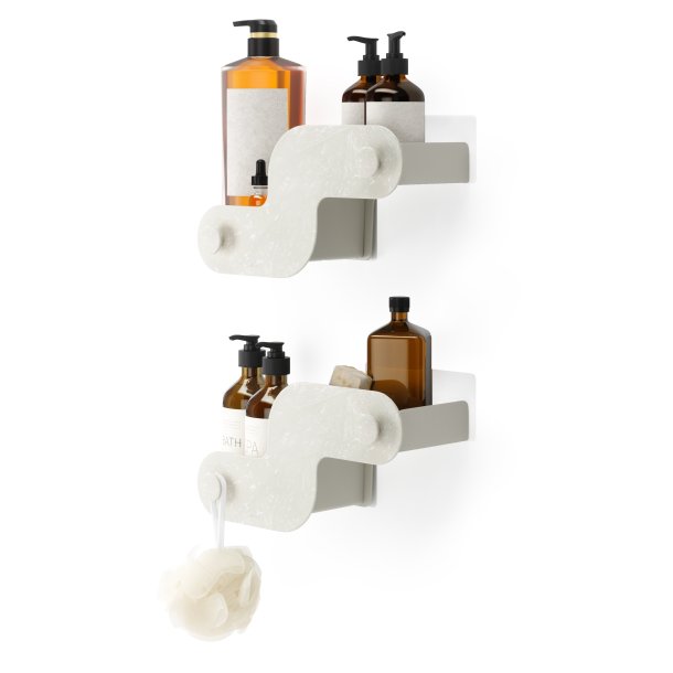 Umbra Nami selvkl�bende shampoohylder, s�t m. 2 stk, sand