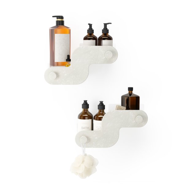 Umbra Nami selvkl�bende shampoohylder, s�t m. 2 stk, sand