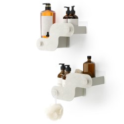 Umbra Nami selvkl�bende shampoohylder, s�t m. 2 stk, sand