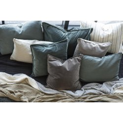 Ib Laursen Pudebetrk velour 52x52 cm - Spruce blue