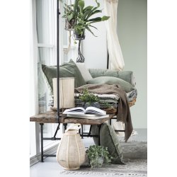 Ib Laursen Pudebetrk velour 52x52 cm - Olive