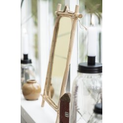 Ib Laursen Spejl m/bambuskant svungen top