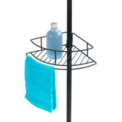 Wenko Dolcedo teleskop shampoohylde til hjrne, mat sort