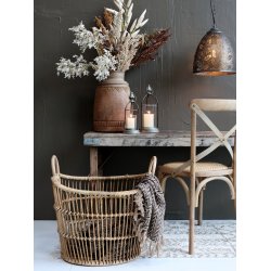 Chic Antique fransk kurv i rattan - natur